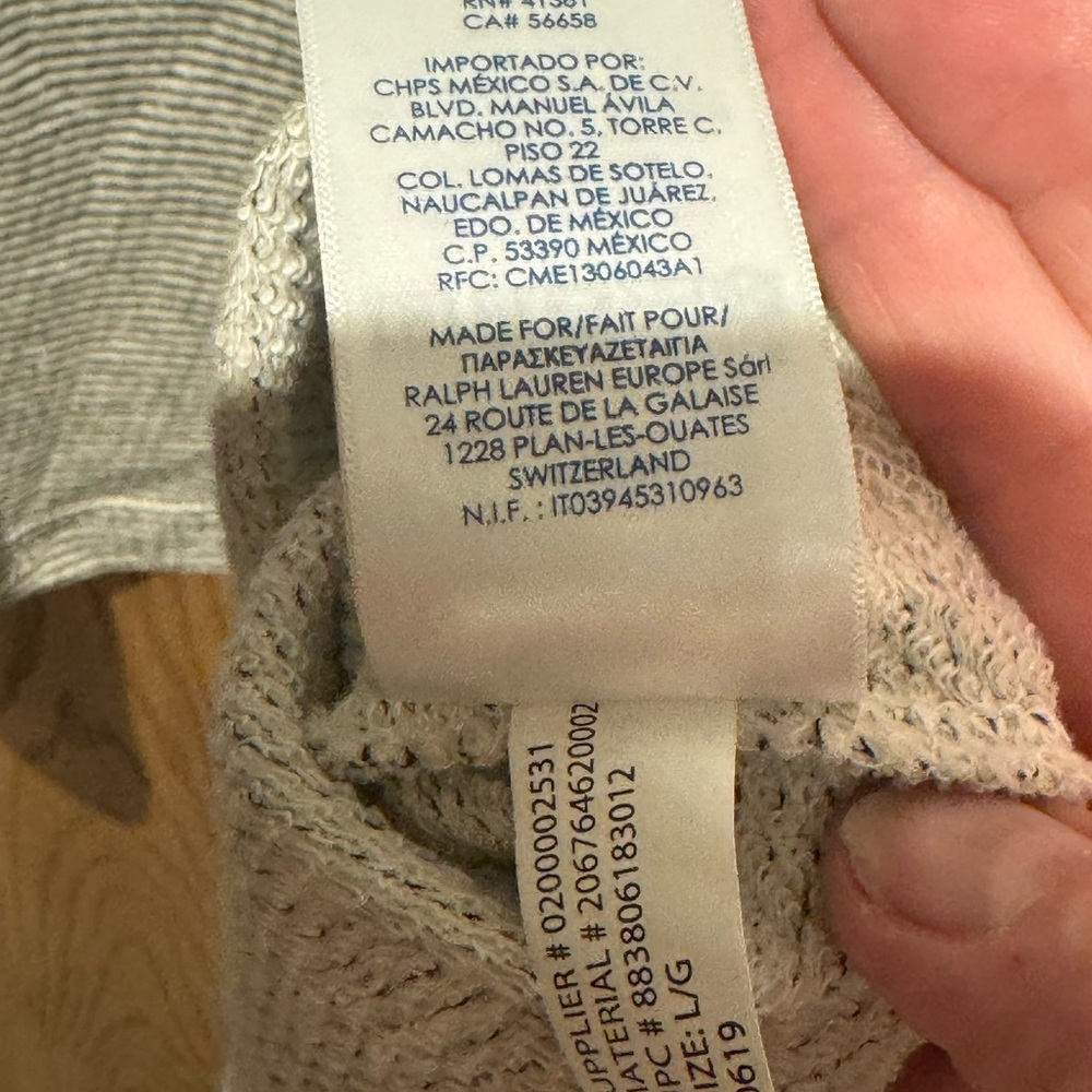 Chaps Light Gray Striped Pullover NWT - image 5